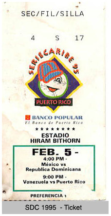 Ticket Serie del Caribe 1995