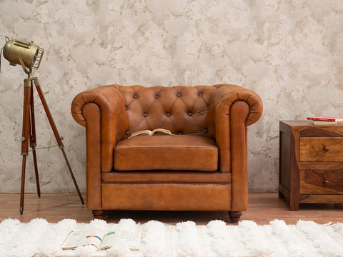 Chesterfield Traditional One Seater Sofa