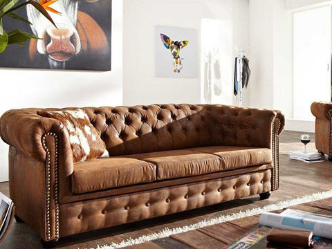 Norwich Vintage Chesterfield & Leather Sofa