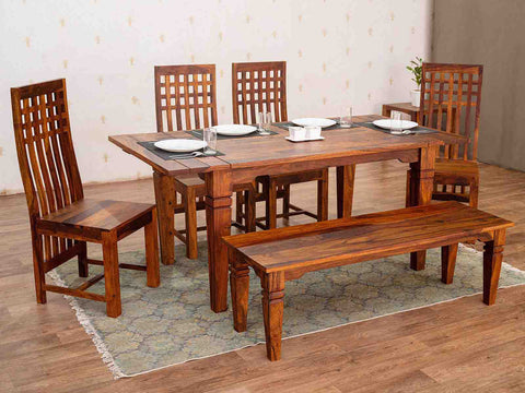 Vismit Solid Sheesham wood Dining Set