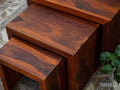 Vismit Solid Sheesham wood Nested Set of 3 Side Tables #1 - Duraster 