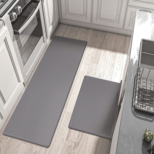 WISELIFE Kitchen Mat Cushioned Anti-Fatigue Kitchen Rug, 17.3x 59  Waterproof Non-Slip Kitchen Mats and Rugs Heavy Duty PVC Ergonomic Comfort  Mat for