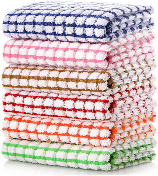 Zeppoli Classic White Kitchen Towels, 45-Pack 100% Natural Cotton Dish Towels, x