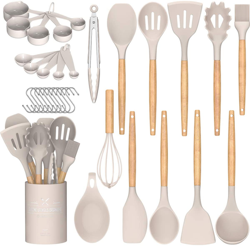 BECBOLDF kitchen utensils set - 21 silicone cooking utensils