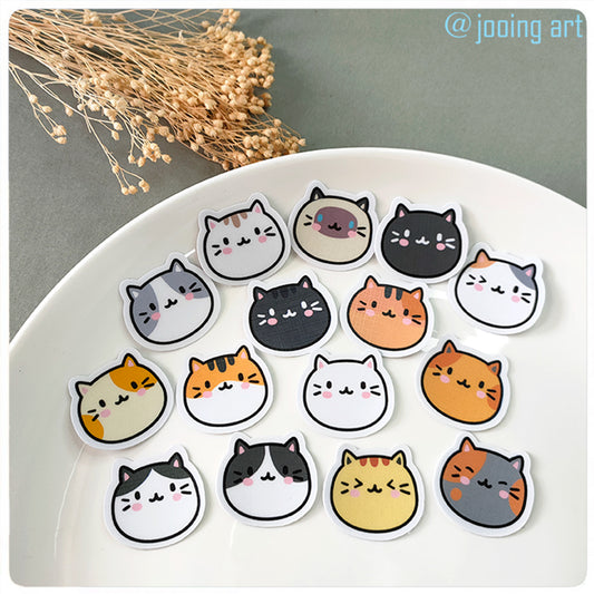 Silly cat stickers set –