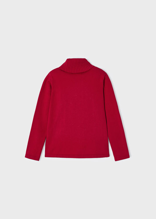miembro seguridad Supresión Suéter de tricot de cuello alto para niña ECOFRIENDS – KIDS moda feliz