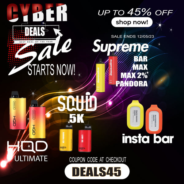 Cyber Deals Save 45% on Select Vapes