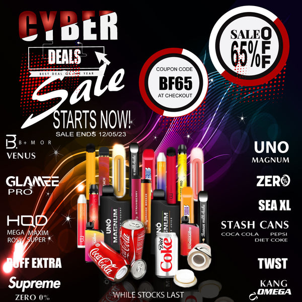 Black Friday Cyber Monday Deals Deals Save 65% of Select vapes