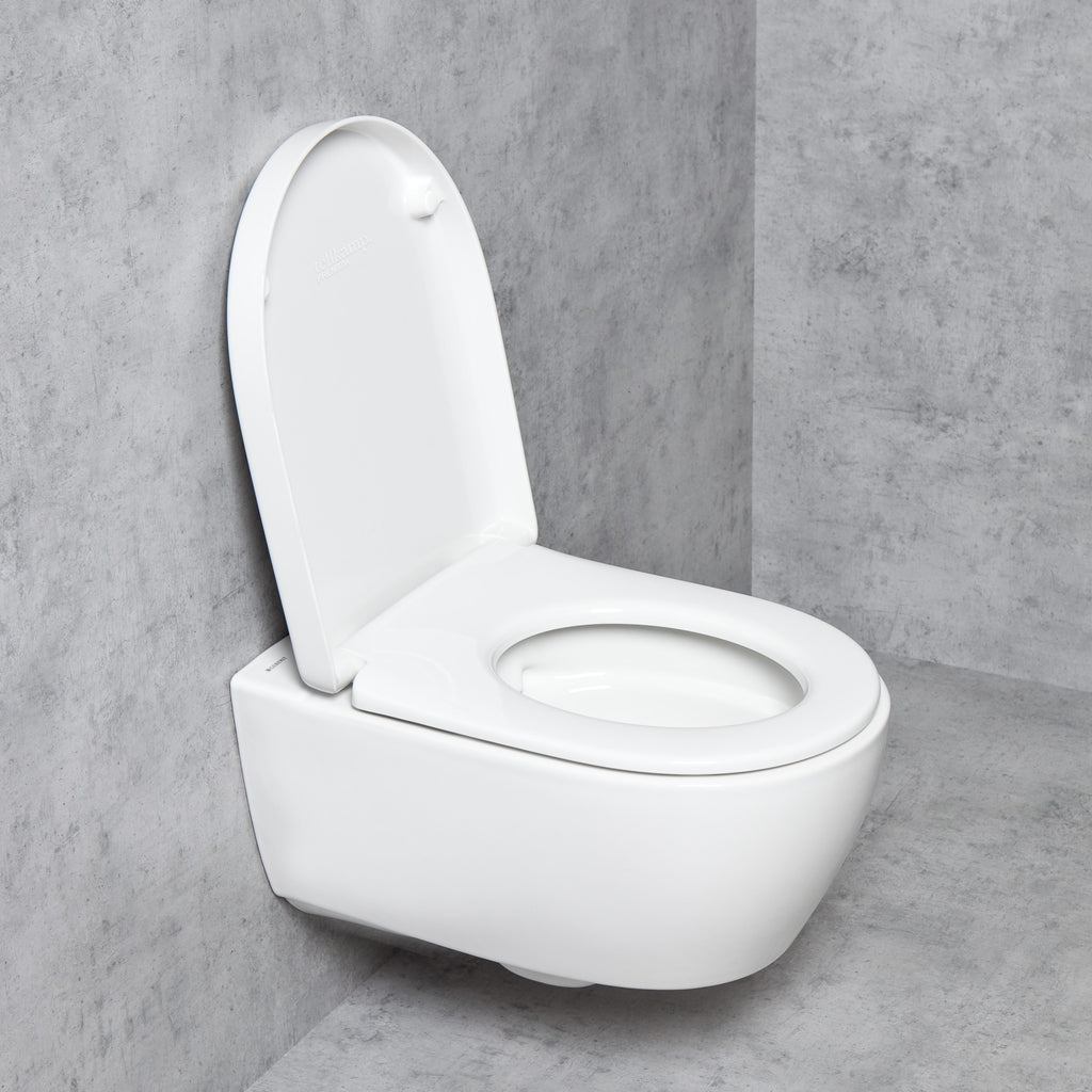 Geberit iCon NEW & Tellkamp Premium 1000 wall-mounted toilet set: rimless  toilet, toilet seat with soft-close white, with KeraTect: Prices up to 40%  off