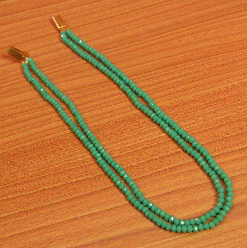 sea green beads necklace