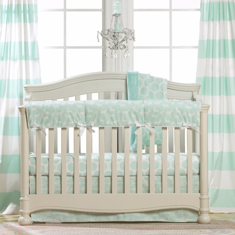 Woodland Crib Bedding | Mint Green Baby Bedding