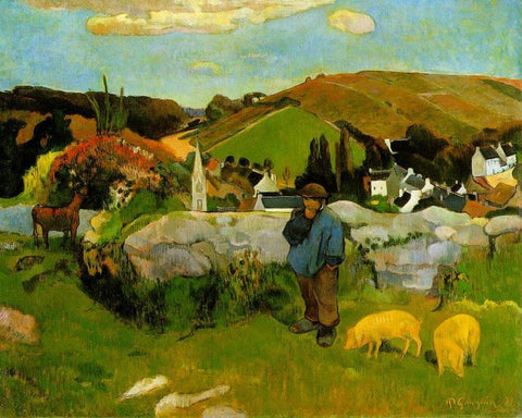 The Swineherd, Brittany, (1888)