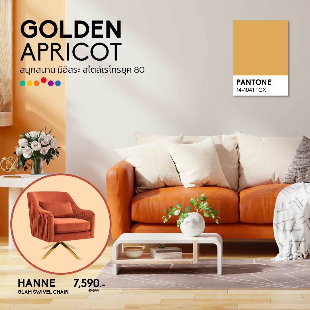 Golden Apricot เก้าอี้โซฟาสีส้ม
