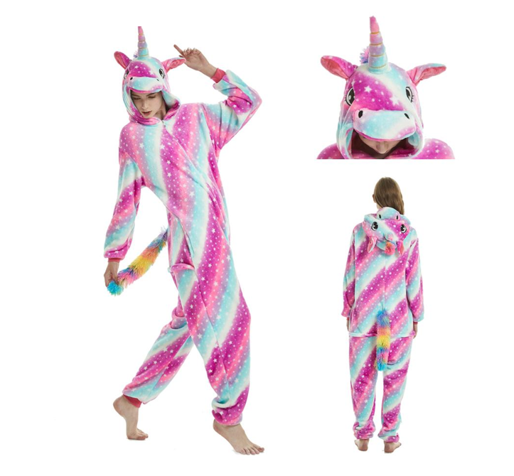 Atar Abundante Evaluable Pijama unicornio adulto rosa azul | Paraíso de los unicornios