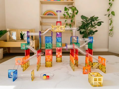 Connetix tiles marble run