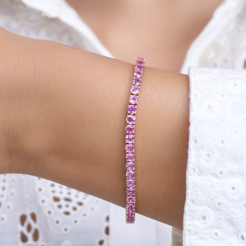 bracelet saphir rose