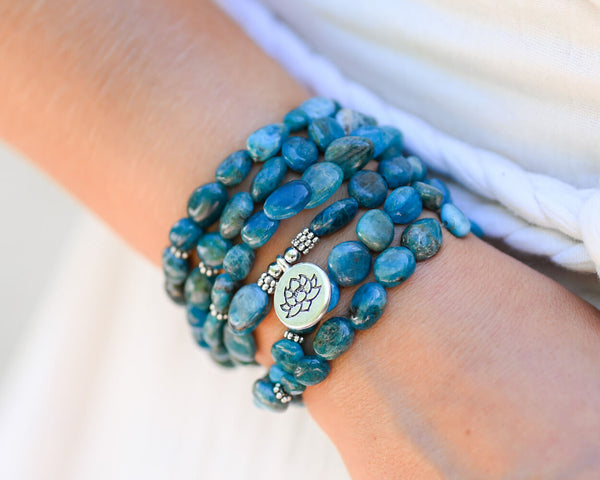 Bracelet apatite bleue