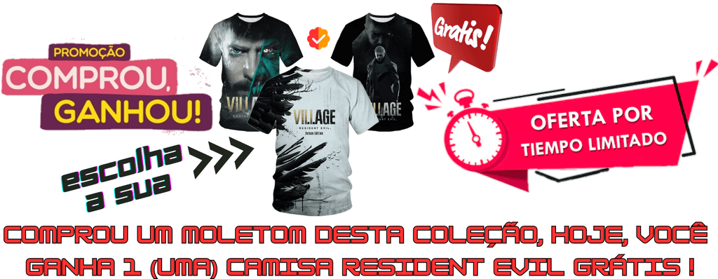 Ganhe uma camisa Resident Evil na Opcao Nerd