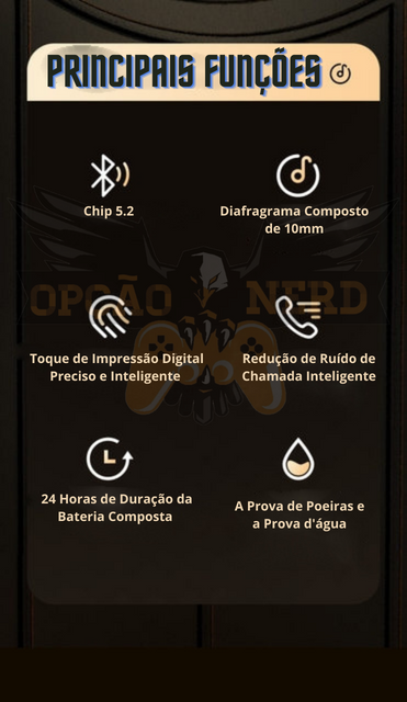 Headphone fone de ouvido pequeno e barato na Opção Nerd