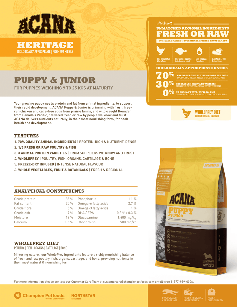Acana Puppy Food, Dog Food - Fact Sheet | Pets Planet - South Africa’s No.1 ePet Store for premium pet products & online pet shopping for the best pet store near me for products like pet food, dog food, cat food, dog beds, pet treats, dog treats, pet snacks, dog snacks, dog bed, dog beds, iremia dog bed, plush dog bed, washable dog bed, fluffy dog bed, calming dog bed, relaxing dog bed, anxiety dog bed, donut dog bed, iremia dog bed, pet bed from a pet store Olivedale, pet store Bryanston, Pet Store Johannesburg, Pet store joburg, Acana