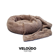 Load image into Gallery viewer, Toffee Medium 70cm Short-Fur Velvet Veloúdo IREMIA Dog Bed from Pets Planet - South Africa&#39;s No.1 e Pet Store for Premium Pet Products like dog beds, plush dog beds, calming dog beds, soft dog beds and more
