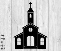 Church - SVG, PNG, AI, EPS, DXF Files for Cut Projects