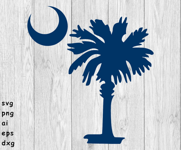 Palmetto Moon Logo - SVG, PNG, AI, EPS, DXF Files for Cut Projects – Funny  Bone Graphics