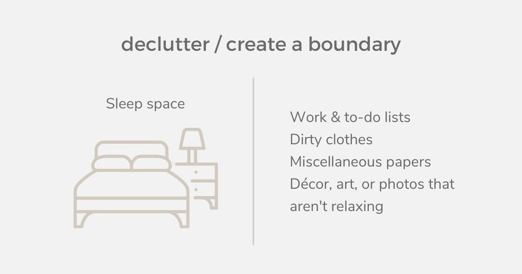 create a clutter-free and work-free bedroom for better sleep
