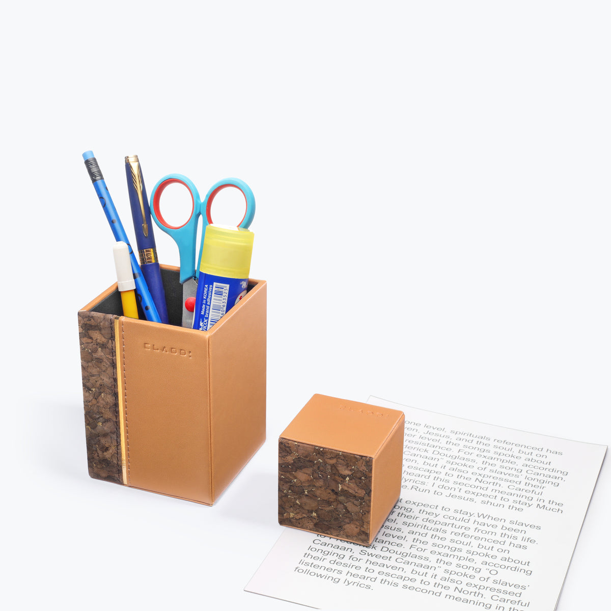 buy best pen holder box online | crafted vegan leather material