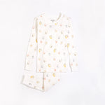 Petit Lem Eggs Pajama Set, Off White |Mockingbird Baby & Kids Boutique