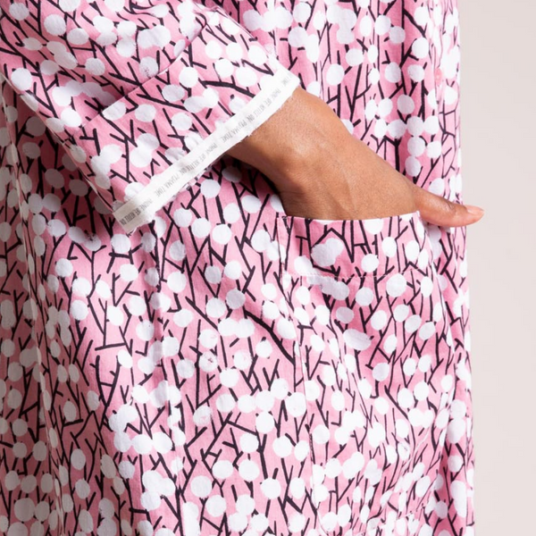 Pink Hideaway print nightshirt with pockets