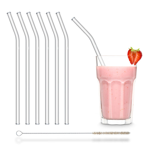 Halm Glass Straws – 6x 12 inch Long Replacement Straw for Stanley