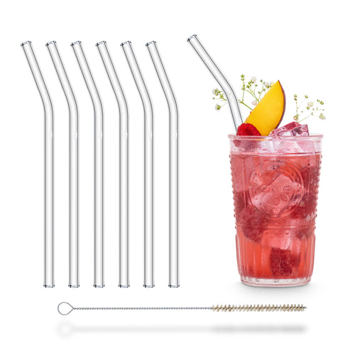 Long Glass Straws 12 inch for Bottles and large Cups 30 Oz