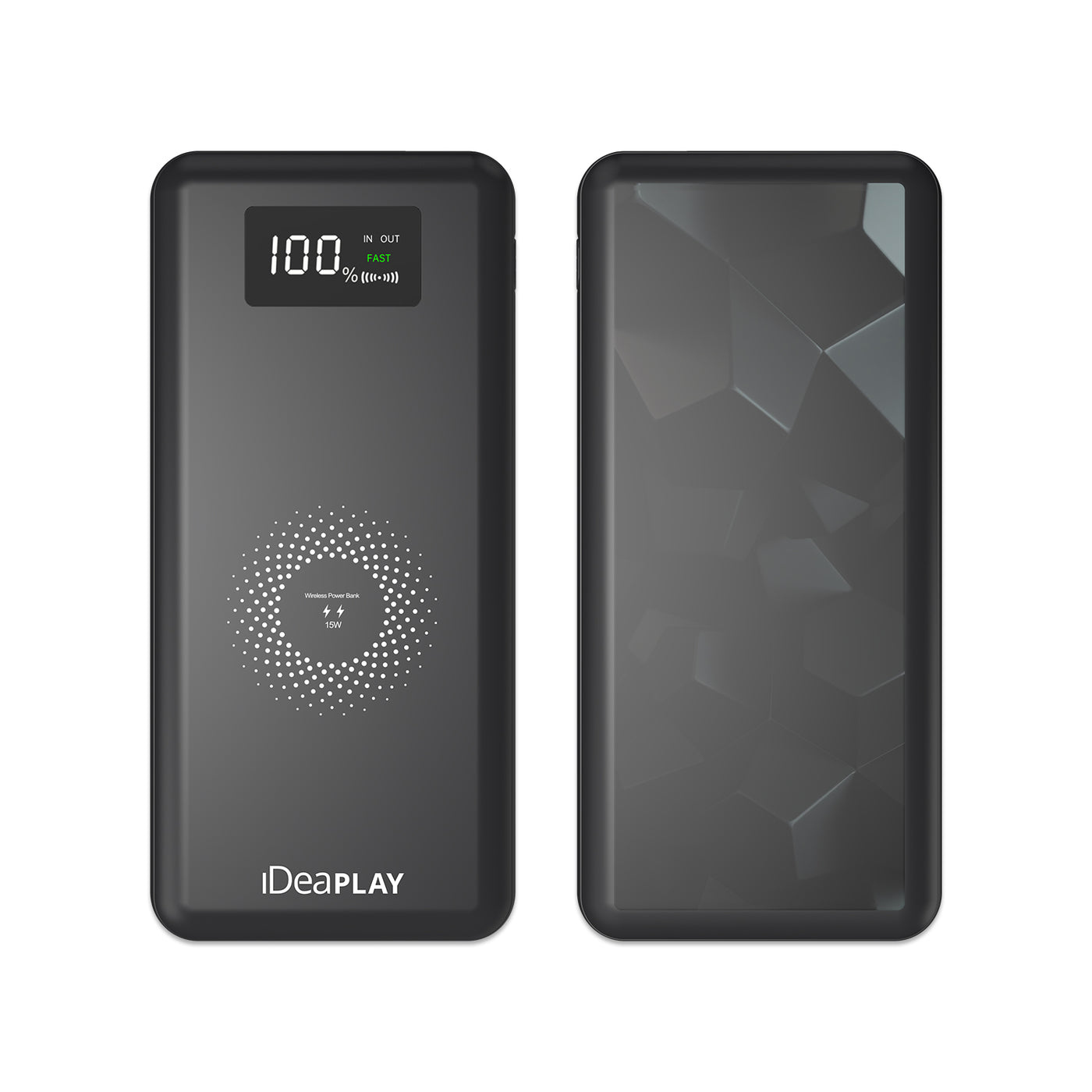 IDEAPLAY WPB100 2 Packs Portable Charger - 10000mAh 37Wh Power Bank