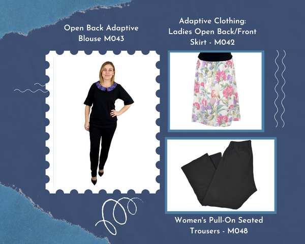 adaptive tops, blouse and skirt. Shop now on Medoriscare