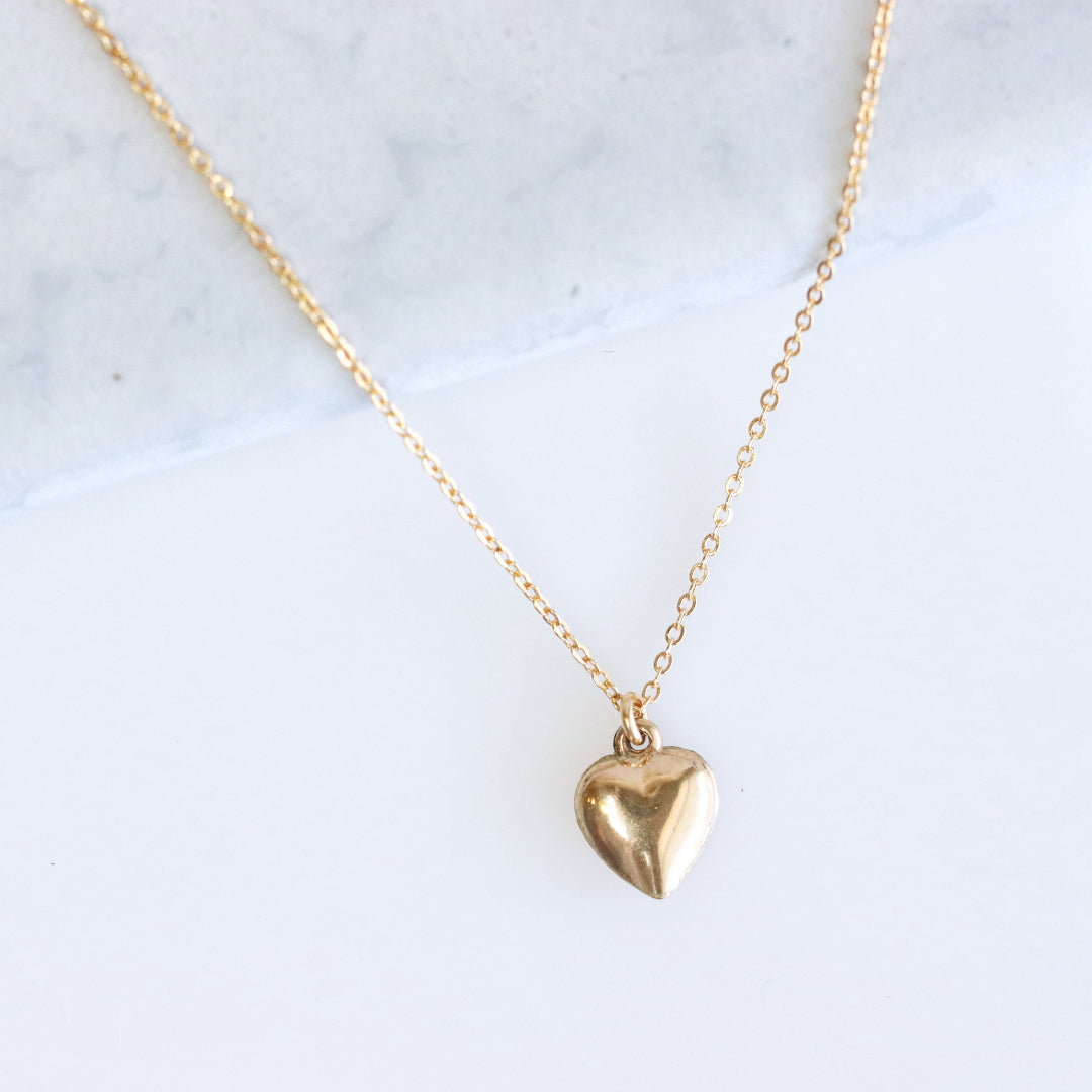 Buy Puffy Heart Necklace // Valentine's Gift for Her // Mommy & Me Necklace  Online in India - Etsy