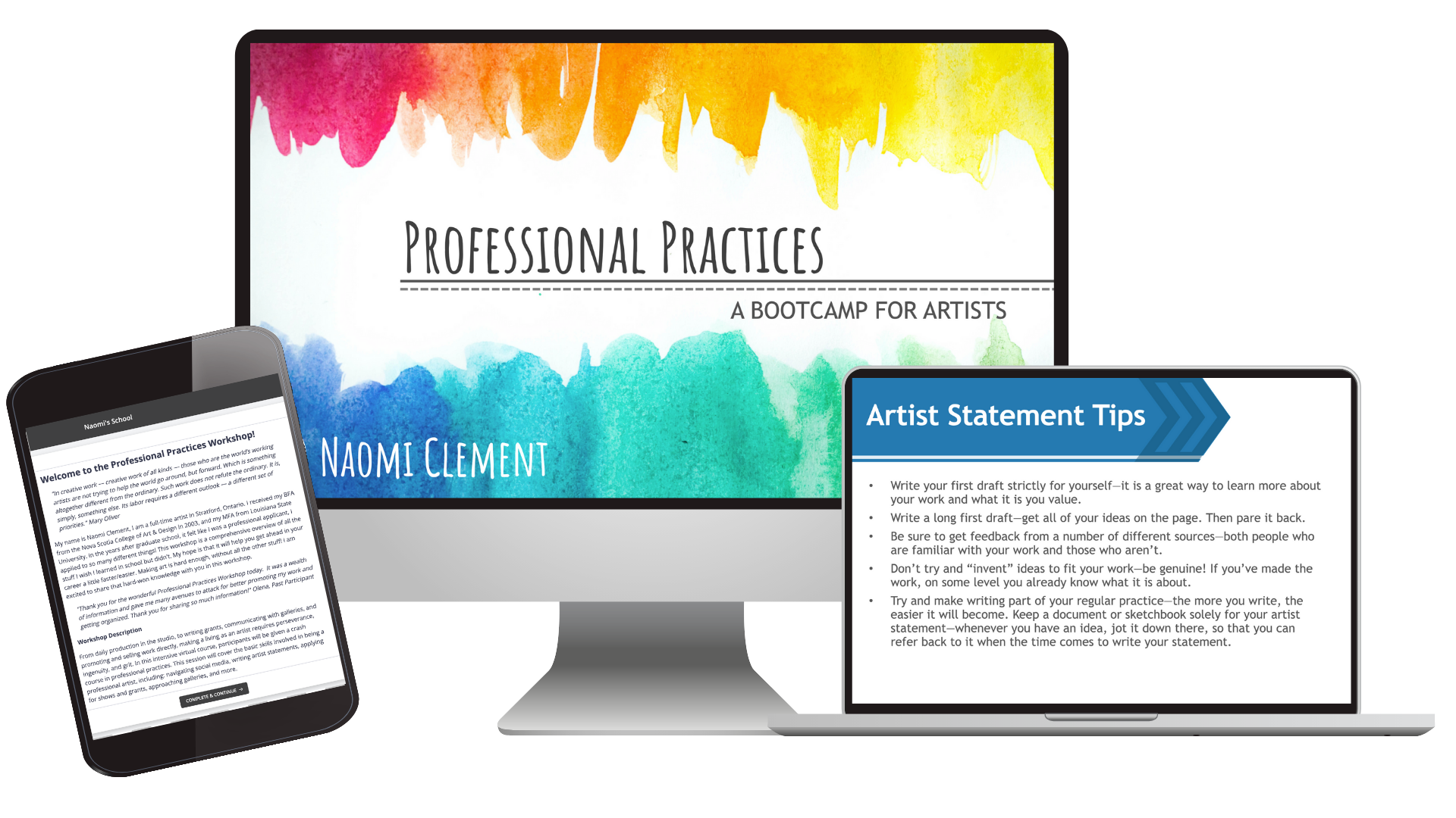 Naomi Clement Professional Practices Virtual Bootcamp for Artists