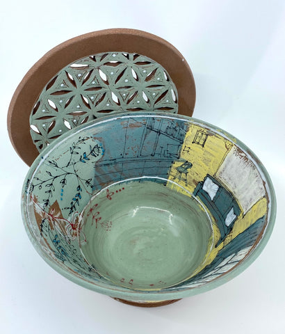 handmade decorated pottery