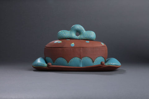 pottery butter dish