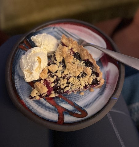 Naomi Clement Raspberry Tart on a Ceramic Hand-Built Plate