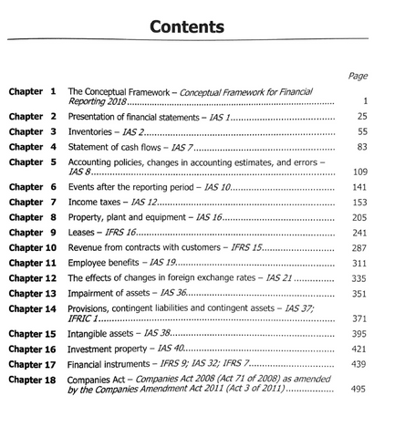 Introduction to IFRS 9th Edition Contents/Index