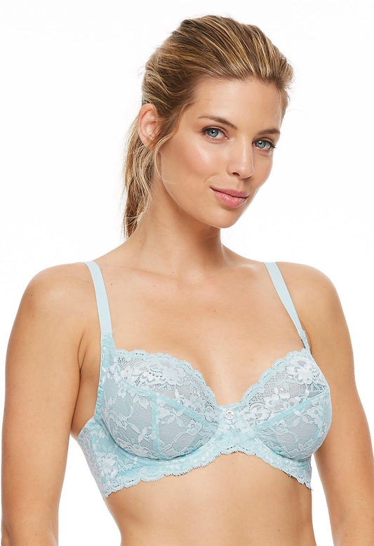 Montelle Womens Divine Underwire Full Cup Coverage Stretch Floral