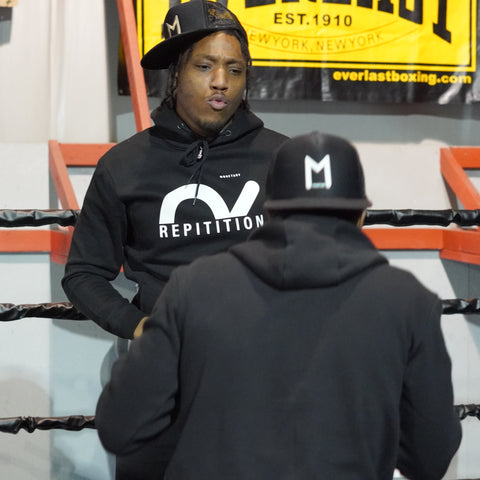 Pro boxers, "Repetition" Hooded Sweatshirt