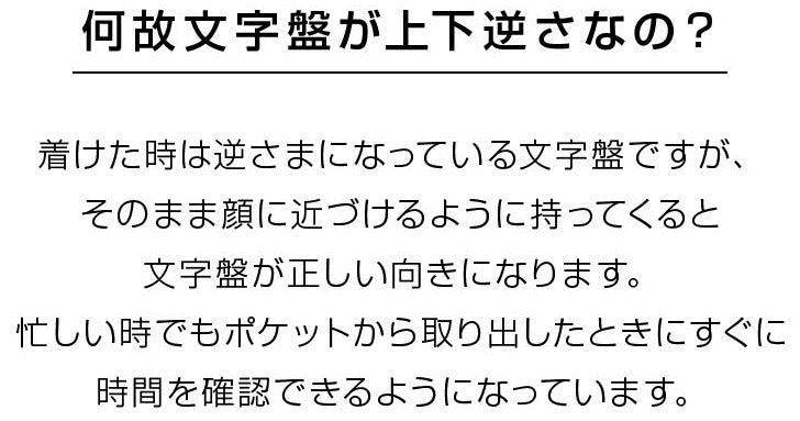 何故文字盤が上下逆さなの？