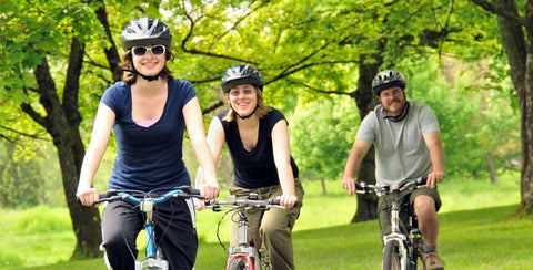 Family On An Electric Bike Ride