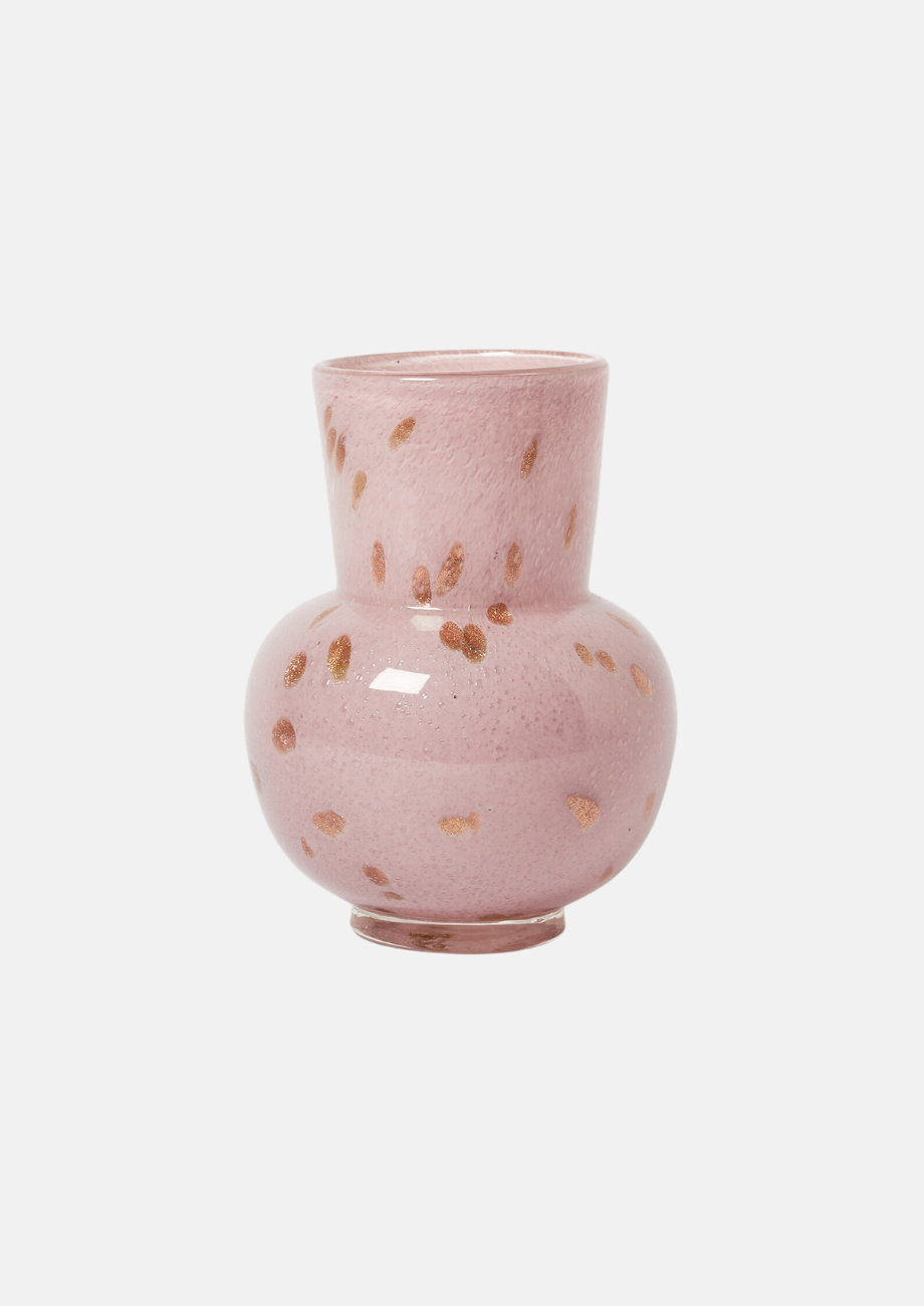 Miete Pink Glitter Glass Vase