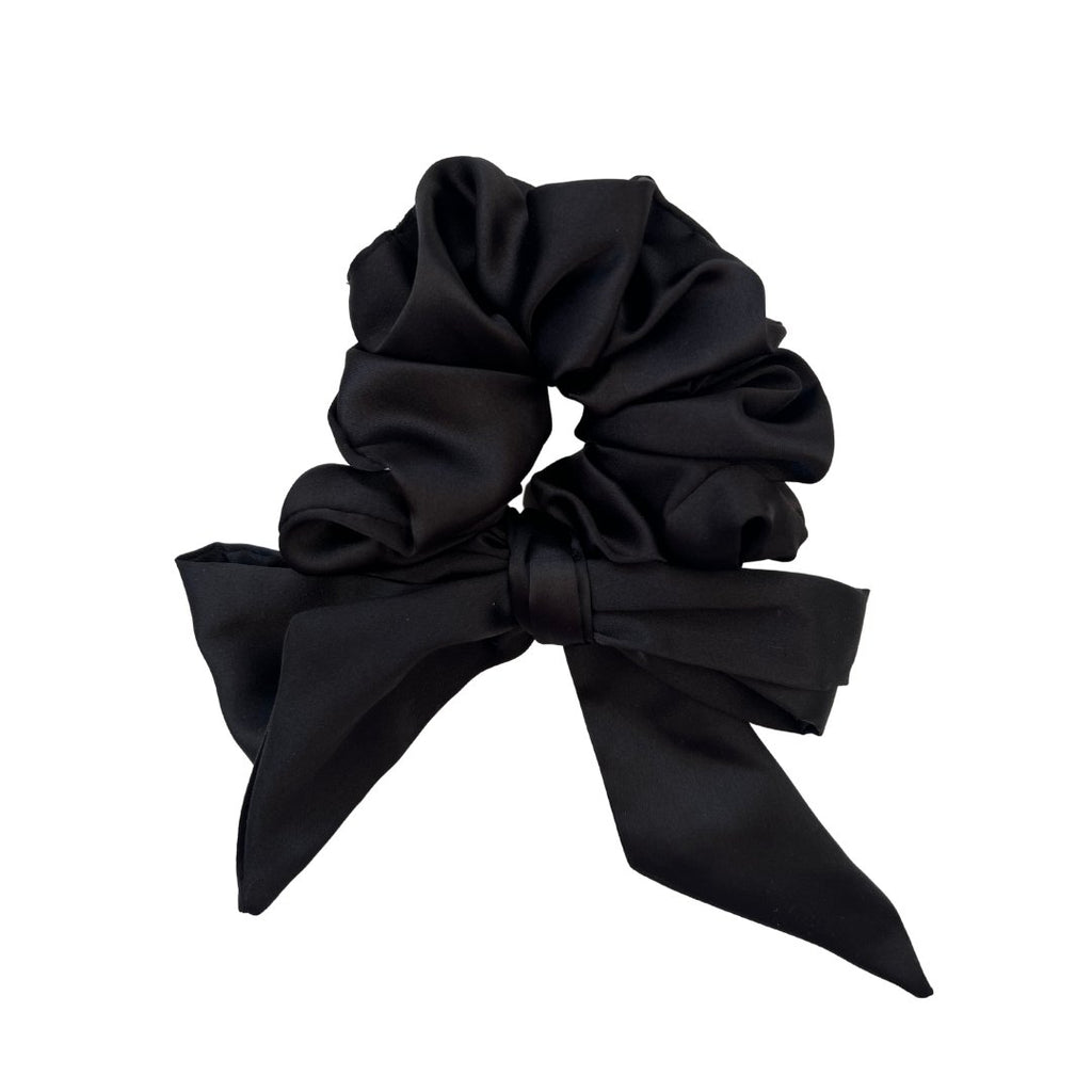 100% Silk 20 small Square Scarf Women Wrap Bandana solid color black QS43-2