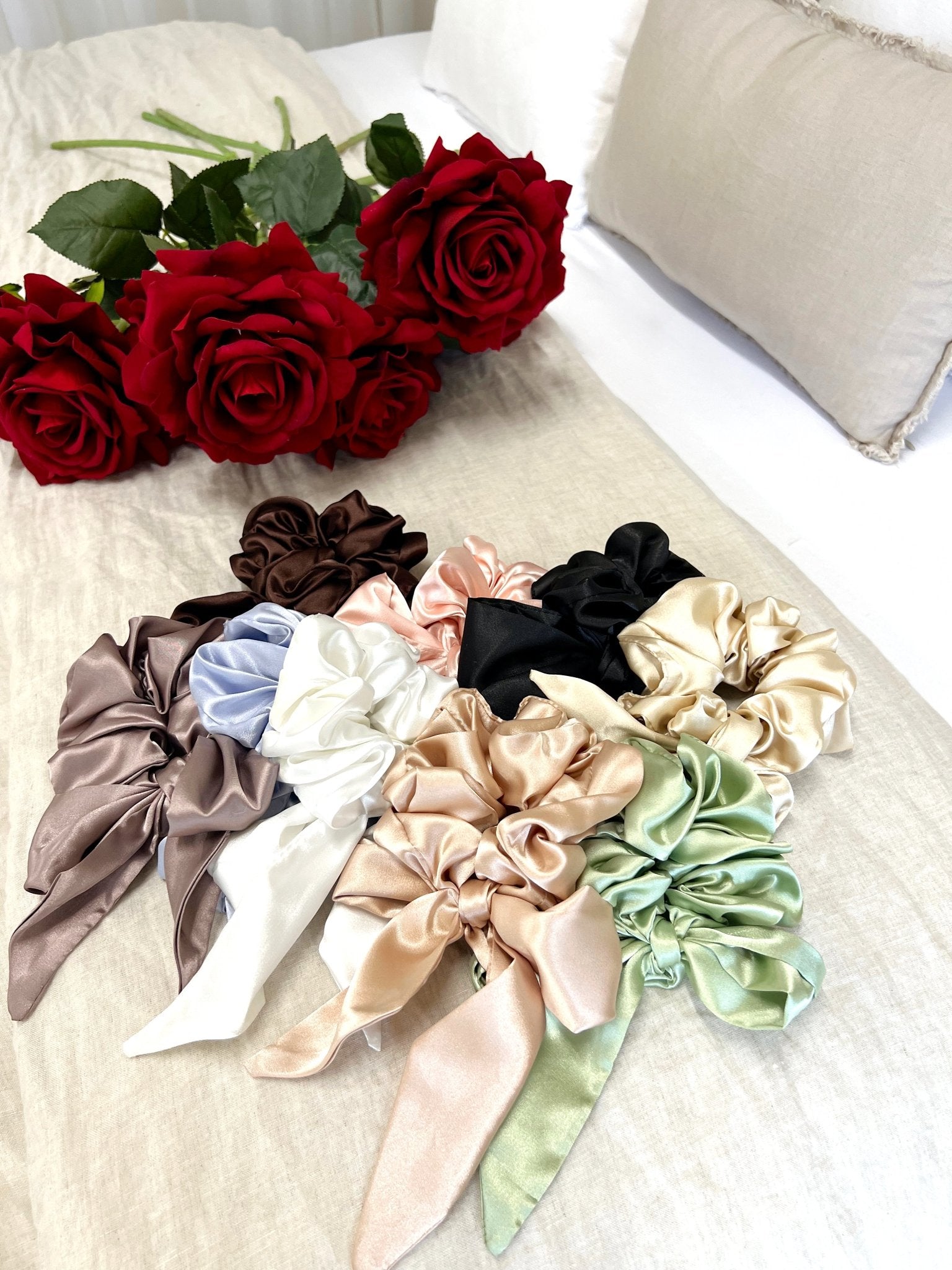 SILK SCARF & SCRUNCHIE BUNDLE - Sage - Beyond Scrunchies