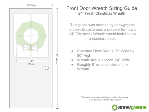 24 inch christmas wreath sizing guide