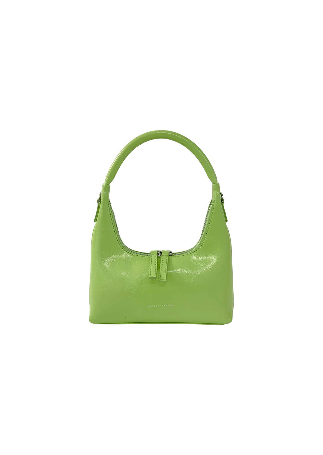 MARGE SHERWOOD Zipper Small Bag in Neon Blue Crinkled Leather - NOW OR NEVER